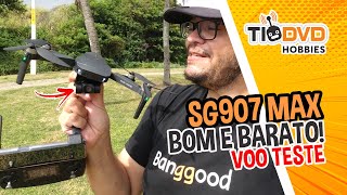 ZLL SG907 MAX DRONE BOM E BARATO COM GIMBAL CAMERA GPS BOA OPÇAO PARA INICIANTES VOO TESTE NA CHUVA [upl. by Eniwtna176]