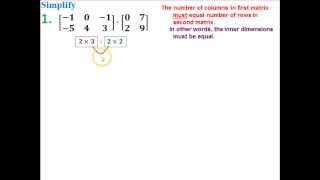 72 Matrix multiplication undefined [upl. by Hamid]