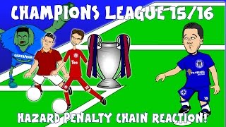 CHAMPIONS LEAGUE MATCH DAY 1 WED 1516 Hazard penalty miss Florenzi Muller Hulk goals highlights [upl. by Tatum]