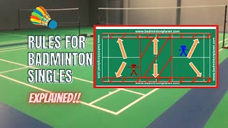 🏆Rules for Badminton Singles  By BadmintonPlanetcom [upl. by Nnahsal]