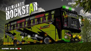 Allmighty Rockstar edition livery for jetbus 💚⚡ gamingwithbussid [upl. by Ona333]