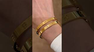 New version of Cartier love bracelet vs old Brushed gold vs shiny [upl. by Jevon]