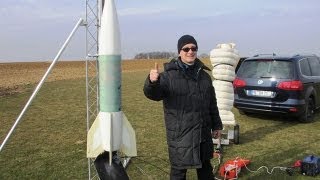 8 inches A4V2 first flight hybrid rocket motor contrail [upl. by Brill991]