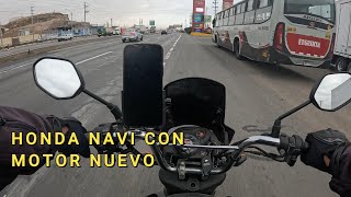 HONDA NAVI CON MOTOR NUEVO PRUEBA 1 [upl. by Ecnaret]