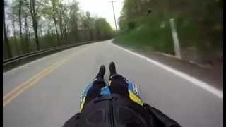 Crash Street Luge accident de luge a 110 kmh FAIL  Joke TV [upl. by Airdna432]