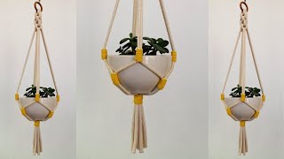 DIY PORTAMACETAS de MACRAME paso a paso PRINCIPIANTESDIY Macrame Plant Hanger for Beginners [upl. by Sonafets22]