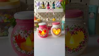 Painting on Glass Jar artshorts shortviral diy painting acrylicpainting artandcraft [upl. by Macguiness]