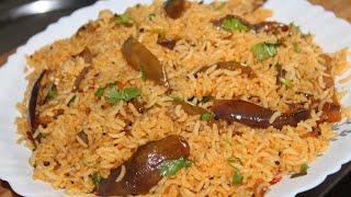 கத்திரிக்காய் சாதம்  Kathirikai Sadam Recipe In tamil  Brinjal Rice in Tamil  Quick Variety Rice [upl. by Eelrahs]