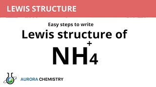 Easy steps to draw LEWIS STRUCTURE of NH4 ammonium ion [upl. by Heise]