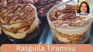 Rasgulla Tiramisu Recipe From Scratch  રસગુલ્લા તિરામિસુ रसगुल्ला तिरामिसु JignaGosar [upl. by Aes416]