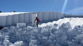 Deep Snow Gets Cleared From Yellowstone National Park [upl. by Enyleuqcaj]