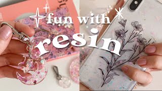 Fun with Resin ✨ How to make resin crafts and easy DIY silicone mould [upl. by Lemert869]