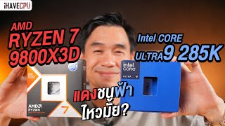 แดงชนฟ้า RYZEN 7 9800X3D VS CORE ULTRA9 285K ไหวมั้ย l iHAVECPU [upl. by Idalia]