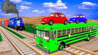 TRANSPORTING PIXAR CARS amp FRUITS WITH COLORED amp JOHN DEERE vs CLAAS vs TRACTORS  BeamNGdrive 962 [upl. by Grady2]