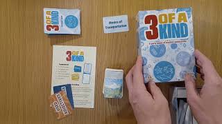 3 of a kind party board game overview Just one coop Weird City AmassGames matching unboxing teaser [upl. by Juliann762]