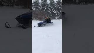 Winter fun  first ride on snowmobile [upl. by Pavlish]