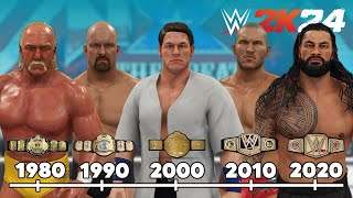 HO AFFRONTATO TUTTI I CAMPIONI WWE PIÙ FORTI DI OGNI DECENNIO IN WWE2K24 [upl. by Ahseekal556]