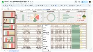 Reading Tracker Spreadsheet  Book amp Audiobook  Google Sheets  Digital Template [upl. by Leventis83]