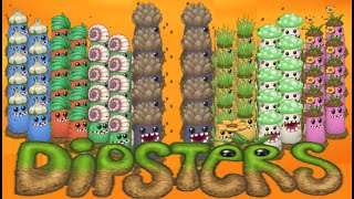 All Dipsters on All Islands My Singing Monsters Sound amp Animation [upl. by Trebloc541]