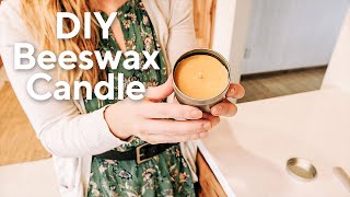 How to Make DIY Beeswax Essential Oil Candles [upl. by Aennil]