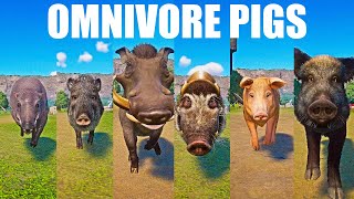 Omnivore Pigs Category Speed Race in Planet Zoo included Wild Boar Red River Hog Collared Peccary [upl. by Ahsikan822]