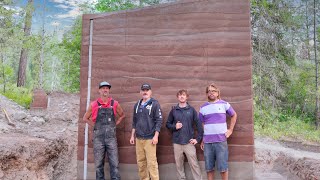 Rammed Earth Construction FULL WALL REVEAL Part 4 [upl. by Saxela]