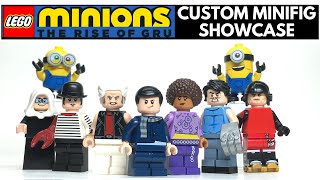 LEGO MINIONS THE RISE OF GRU Custom Minifigure Showcase [upl. by Aelber]