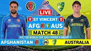 Afghanistan vs Australia Live Match  AFG vs AUS Live Match  ICC T20 World Cup 2024 Live Commentary [upl. by Ahsoek]