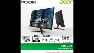 Acer nitro 238 180hz VG240Y budget monitor under 10000 gamingmonitors [upl. by Yemiaj]