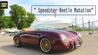 quotSpeedsterBeetle Mutationquot  1955 Speedster 356 Replica With VW Beetle Engine [upl. by Nelubez]