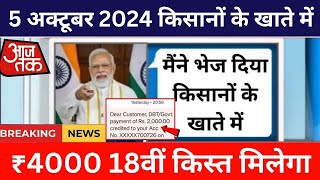 Pm kisan 18th installment date 2024  Pm kisan 18th installment date 2024  Pm kisan yojana 2024 [upl. by Andrews408]