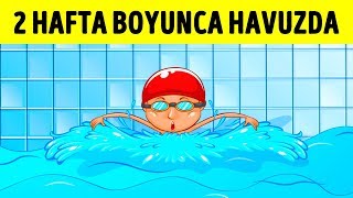 2 Hafta Boyunca Havuzda Kalsaydınız Ne Olurdu [upl. by Almeda320]