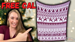 New FREE CAL Christmas Mosaic Crochet Blanket [upl. by Kore]