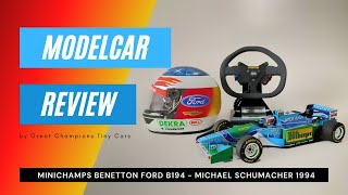 REVIEW Minichamps 118 Diecast Benetton Ford B194 F1 modelcar Michael Schumacher Australian GP 1994 [upl. by Odericus]