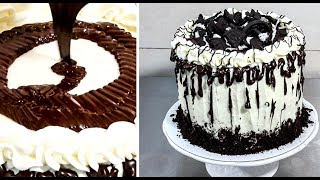 Oreo Cake Decorating Idea  Cheese Cream Recipe by Cakes StepbyStep [upl. by Alya]