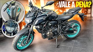 yamaha mt 07 2025 cor nova atualizada detalhes [upl. by Llemar]