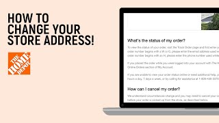 How to Change your Store Address on HomeDepot easy [upl. by Neirbo883]