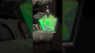 D20 pentagram glass hologram artist pendant dnd [upl. by Ahsa294]