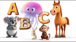 Animal Alphabet  Learn the ABC with Animals 🐵🦁🐵 🐴 nurseryrhymes nursery kids [upl. by Arej]