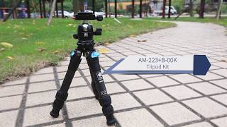 SIRUI AM223B00K Travel Tripod Video [upl. by Oika634]