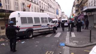 Emeute àBarbès suite à la manif propalestiniennne interdite  Paris 19072014 [upl. by Alanah]