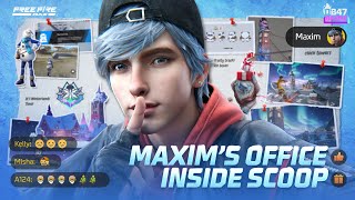 Maxims Office Inside Scoop Winterlands Time  Free Fire MAX [upl. by Eduardo]