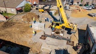 Storm water drainage infrastructure work in downtown Conway Arkansas [upl. by Ossie410]