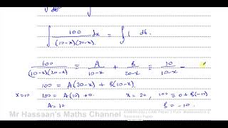 CAIE 970903SP20 Specimen Paper P3 2020 Q10 Constructing and Solving Differential Equations [upl. by Marpet]