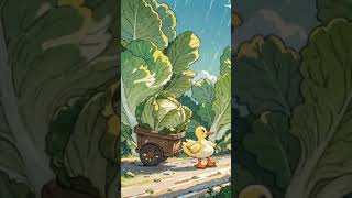 The duckling harvests the vegetable garden to bring to the stall to sell so adorable duck [upl. by Yhtomiht]