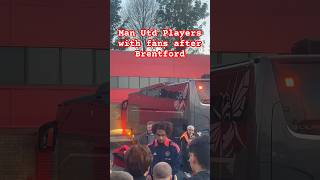 Man Utd Players with fans after Brentford game ⚽️ manchesterunited manutd football ggmu manu [upl. by Hsara]