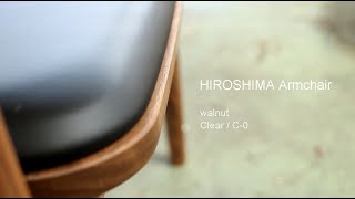 HIROSHIMA armchair in walnut with urethane clear C0 [upl. by Barcot326]