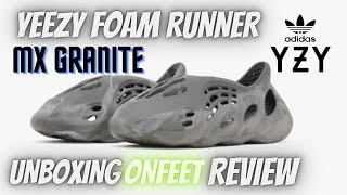 YEEZY FOAM RUNNER MX GRANITE UNBOXING ON FEET REVIEW AND WHAT I THINK OF THE YEEZY SALES [upl. by Nisbet912]