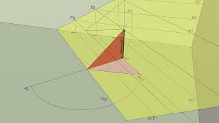 Rebatimento de um triÃ¢ngulo situado num plano oblÃ­quo com recurso a um TRIÃ‚NGULO DE REBATIMENTO [upl. by Yenattirb]