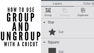 Group and Ungroup in Cricut Design Space [upl. by Delos]